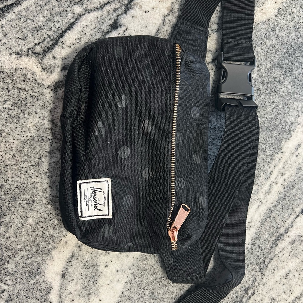 Herschel Supply Company Black Polka Dot Belt Bag